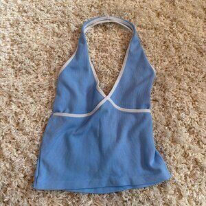 Women's Blue Crop-top